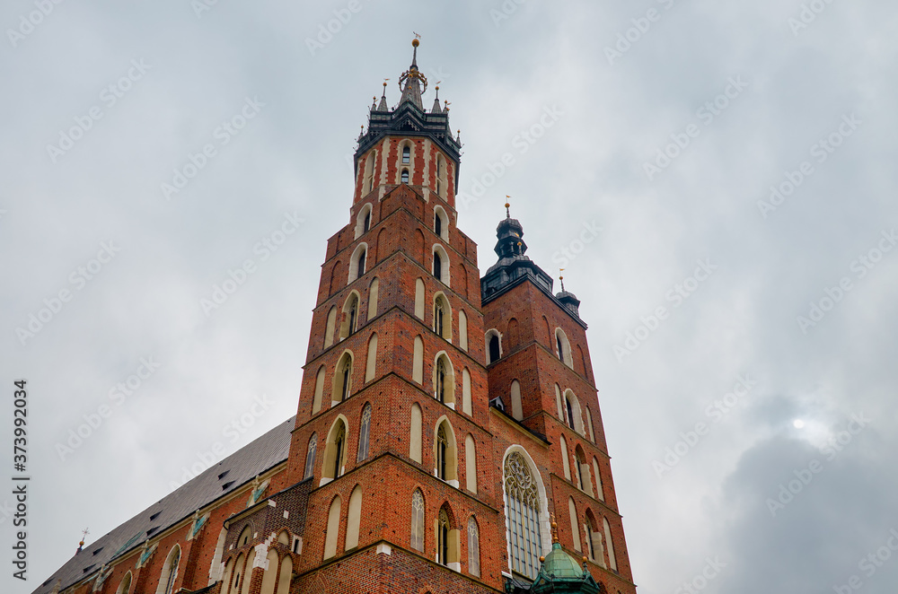 Poland. Krakow. Church of the Assumption of the Blessed Virgin Mary in Krakow. February 21, 2018