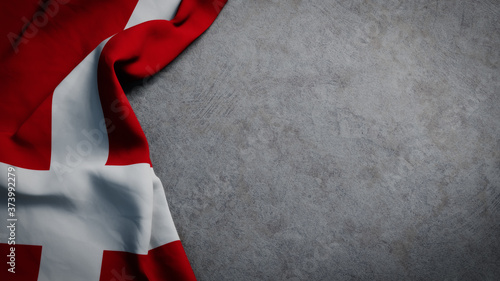 Schilderij op canvas Flag of Denmark on concrete backdrop