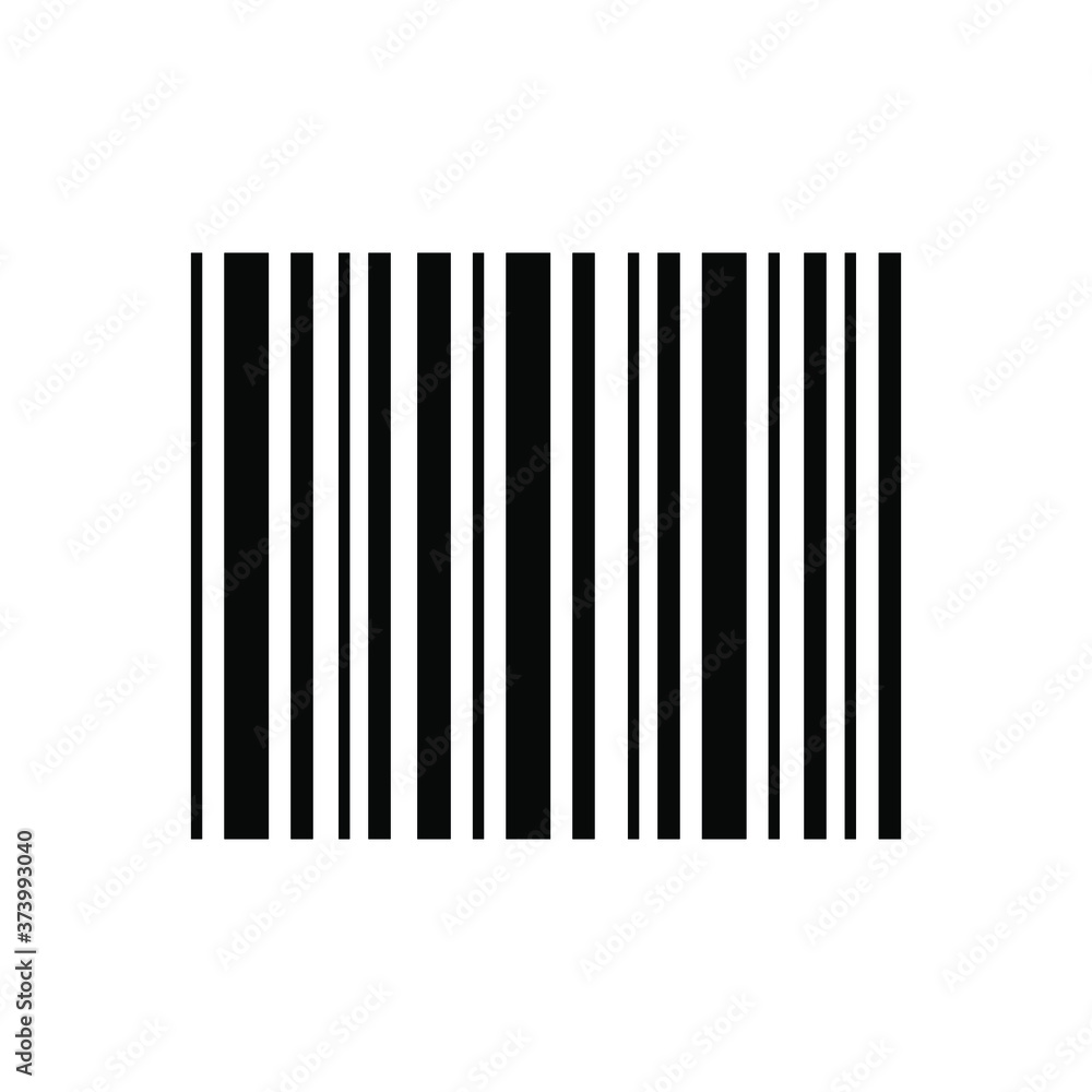 Bar code icon black and white. Product identification number technology symbol illustration. Bar code icon black and white. Product identification number technology symbol illustration.