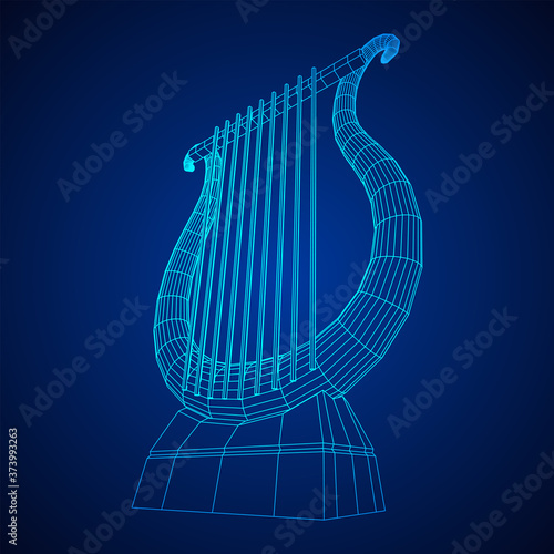 Ancient lyre or harp musical instrument