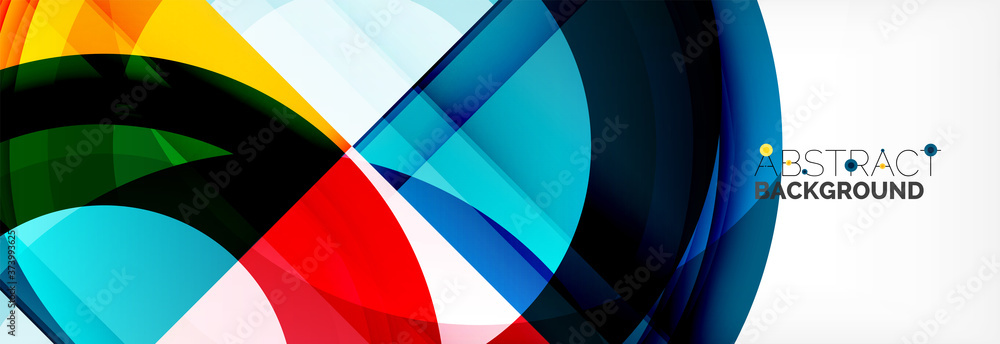 Round shapes, triangles and circles. Modern abstract background Round shapes, triangles and circles. Modern abstract background