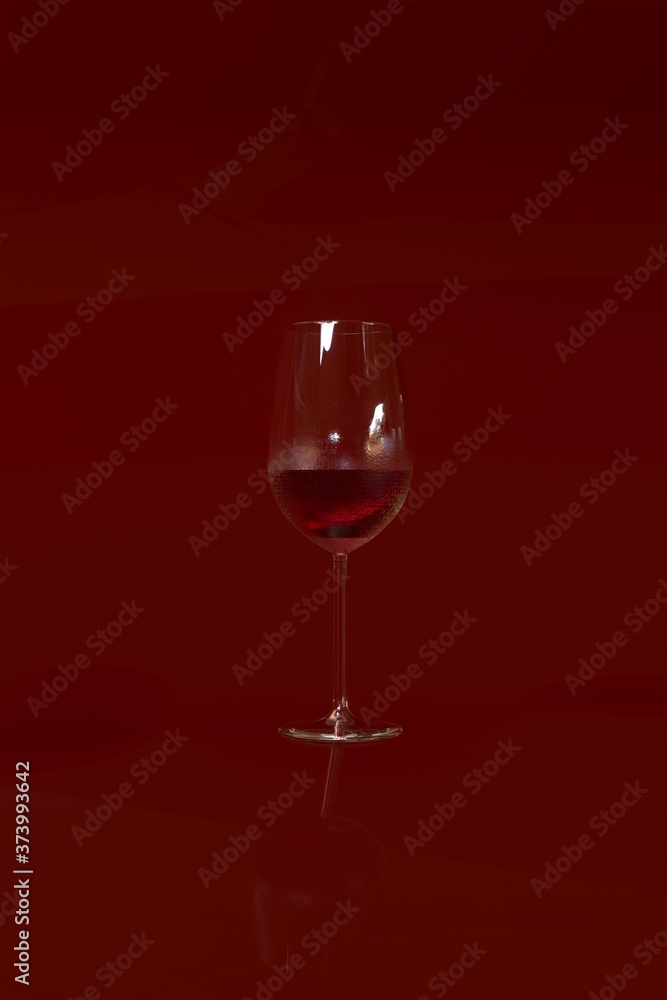 glass with red wine on a red background glass with red wine on a red background