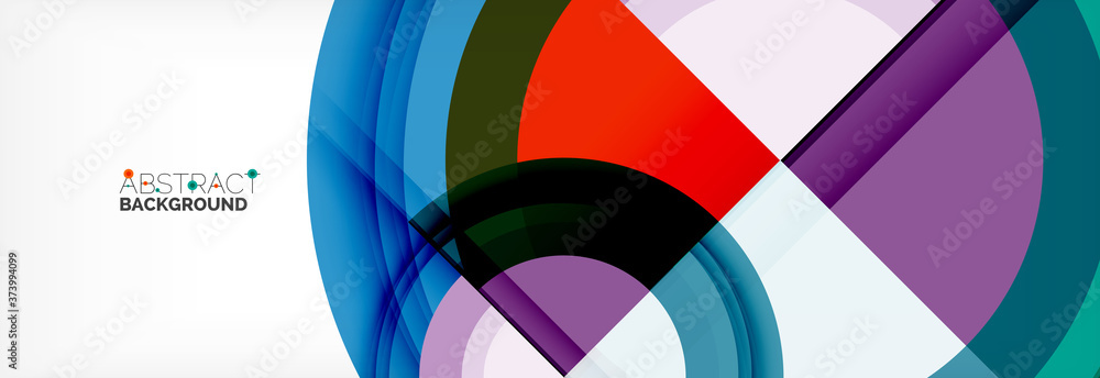 Round shapes, triangles and circles. Modern abstract background Round shapes, triangles and circles. Modern abstract background