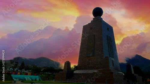 Monumento mitad del mundo, pichincha, ecuador photo