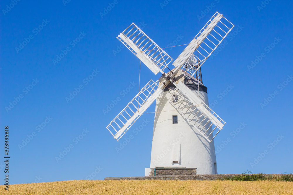 The traditional Ballycopeland Windmill on a bright summers day.