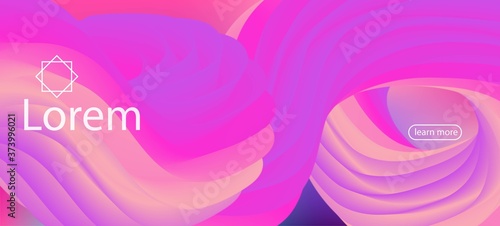 3d Fluid Lucid Vector Background. Landing Page, Pink, Purple Background. 