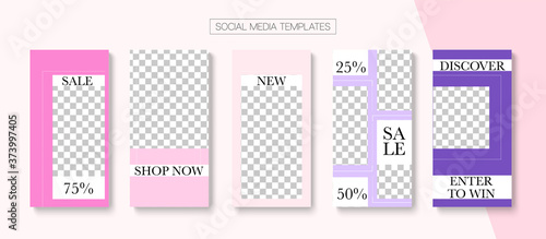 Modern Stories Vector Background.