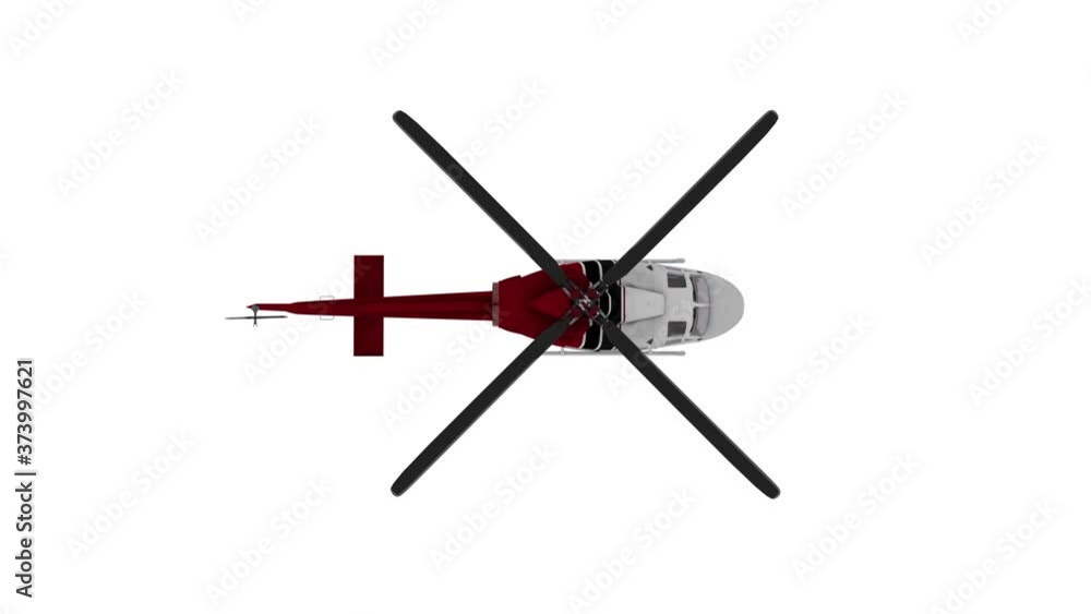 Helicopter flight animation, the alpha channel included. Top view Helicopter flight animation, the alpha channel included. Top view