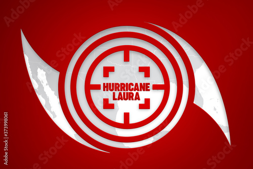 Illustration idea for Hurricane Laura targeting Louisiana. photo