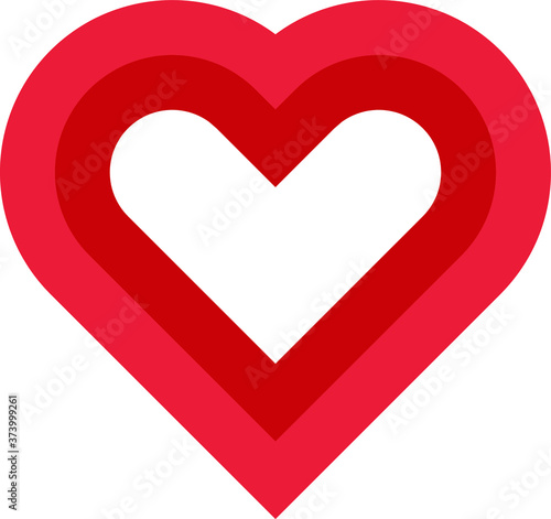 Graphic red heart in vector