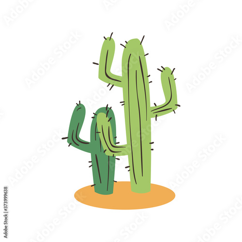 cactus free form style icon vector design