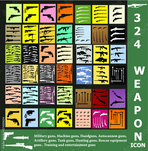 Weapon icon set  photo