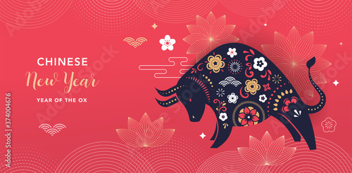 Chinese new year 2021 year of the ox - Chinese zodiac symbol