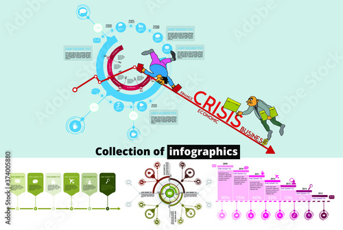 Business infographic layout. Design colorful presentation templates
