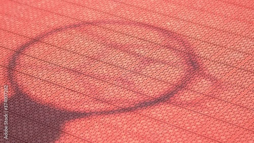 Shadow on the court of basketball in 4k