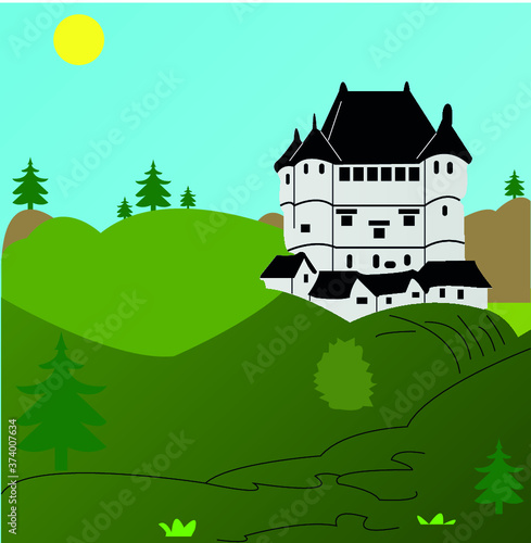 Medieval castle icon