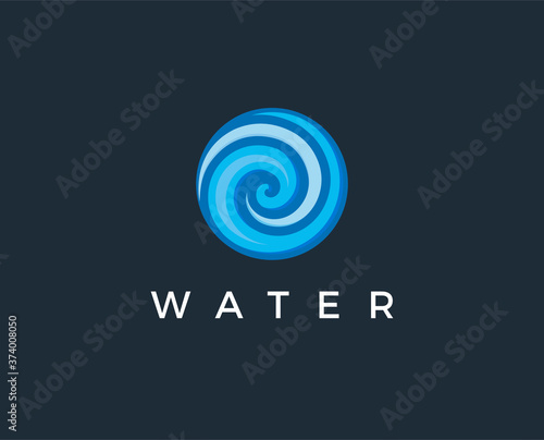 minimal wave logo template - vector illustration