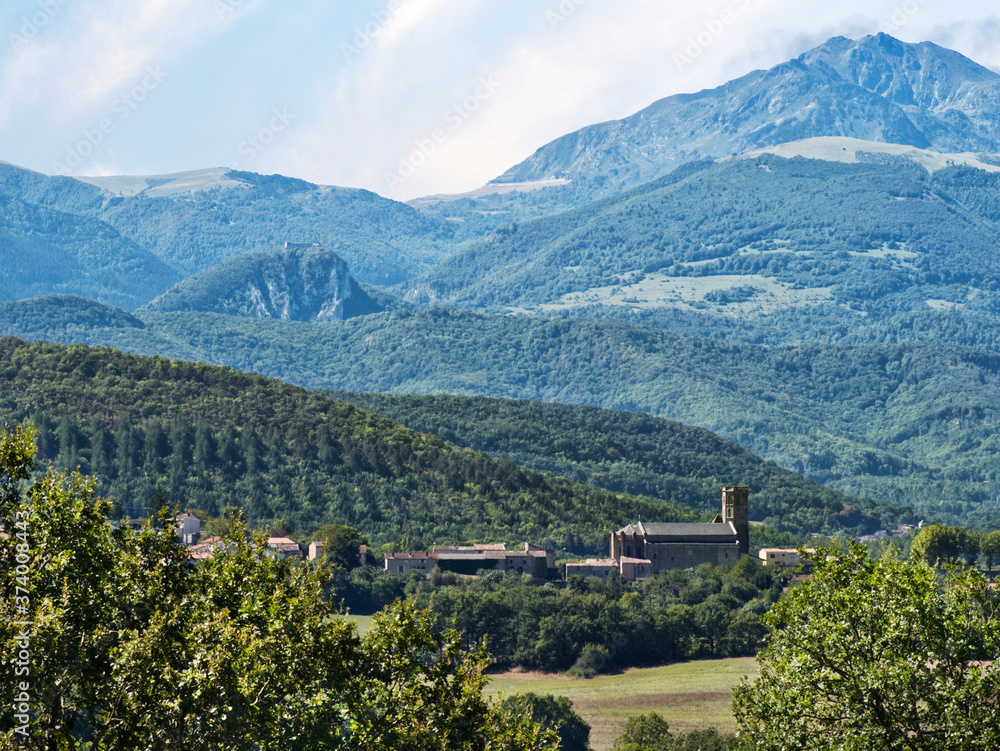 Montsegure and the Mountains of the Ariège.