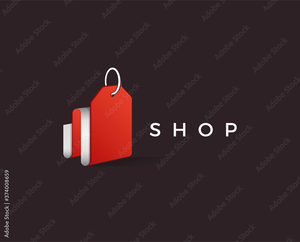 minimal shopping logo template - vector illustration minimal shopping logo template - vector illustration