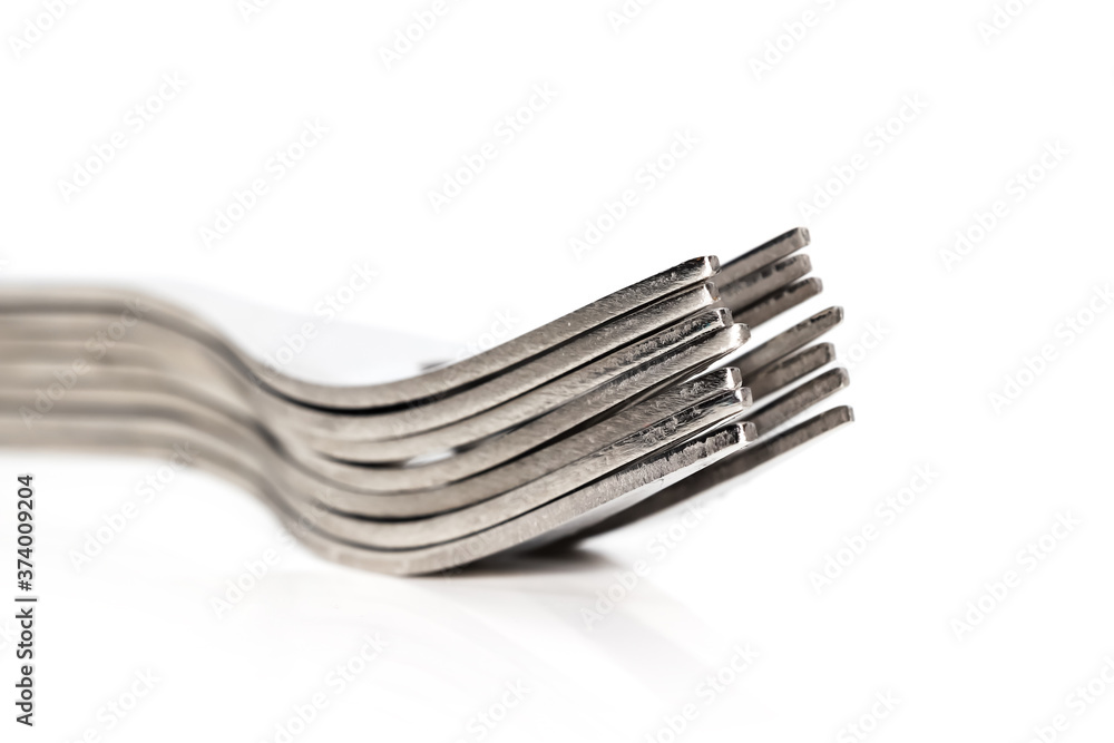 Stack of forks isolated on white background Stack of forks isolated on white background