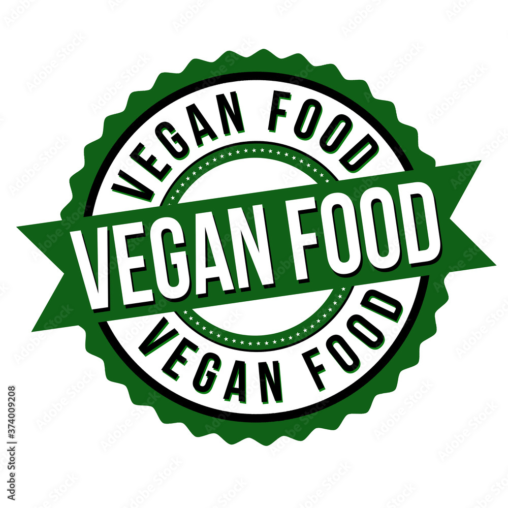 Vegan food label or sticker Vegan food label or sticker