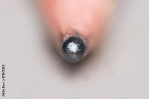 Extreme close up shot of pencil tip photo