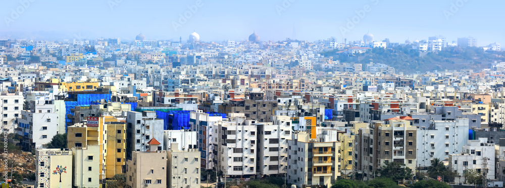Hyderabad, INDIA - January 12 : Hyderabad is the fourth most populous city and sixth most populous urban agglomeration in India, on January 12 2018, Hyderabad, India