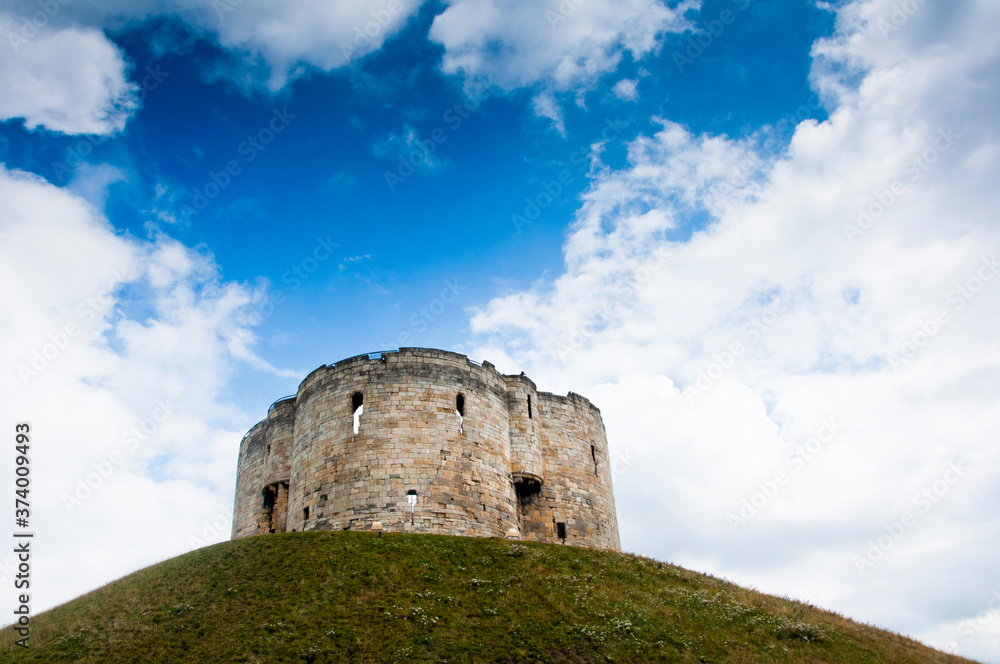 Clifford Tower in York, Northern England.