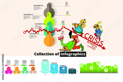 Business infographic elements data visualization vector design