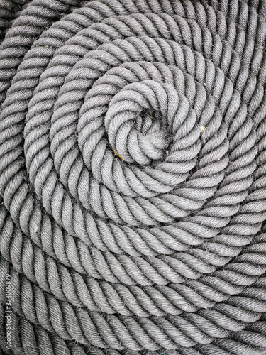 Super close up of a thick rope