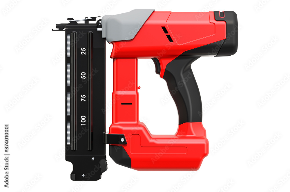 Fototapeta premium Electric Brad Nailer, 3D rendering