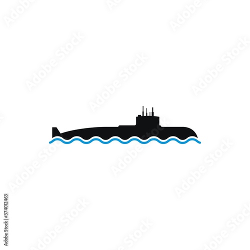 military submarine logo vector icon illustration