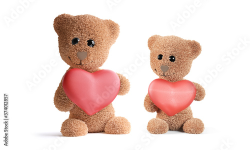 cute teddy bear 3d-illustra...