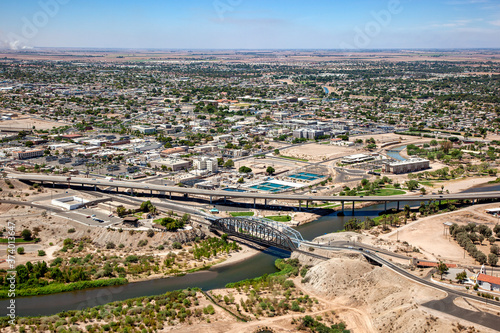 Aerial view of downtown Yuma, Arizona in 2009