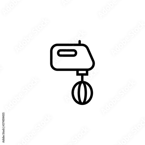 Mixer Icon in black line style icon, style isolated on white background