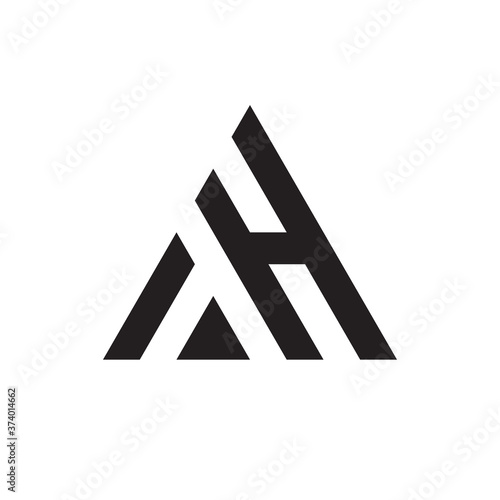 Letter AH logo template