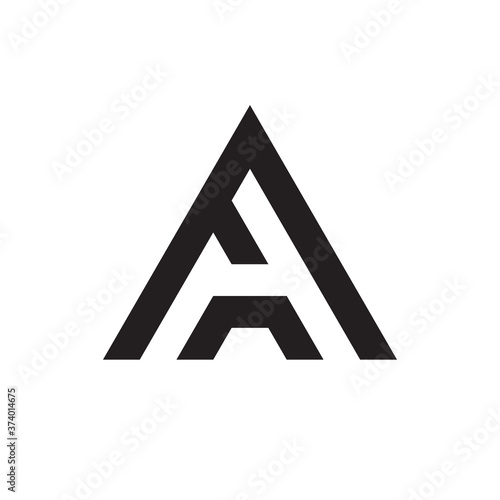 Letter FA, AF logo design