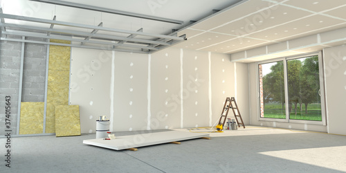 Obraz na płótnie House interior construction