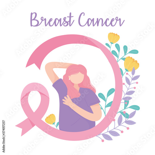 breast cancer awareness self examination and method to palpation vector design
