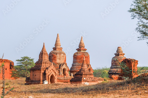 Beautiful ancient Buddhist temples, pagodas and stupas Bagan Myanmar Burma © Stella Kou