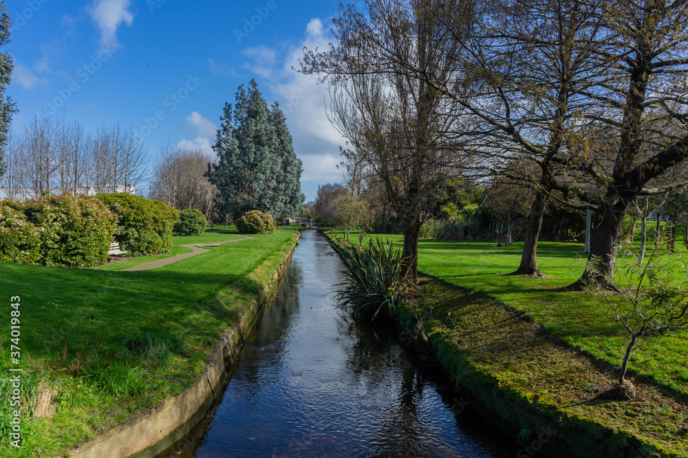 City walking track in Invercargill, South island, New Zealand