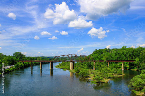 Railroad bridge over the White River 