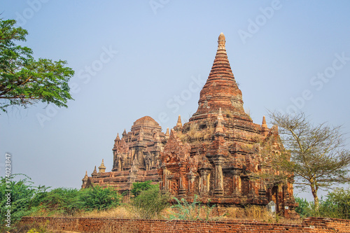 Beautiful ancient Buddhist temples, pagodas and stupas Bagan Myanmar Burma