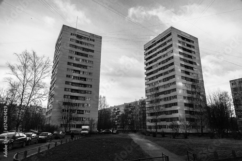 Old soviet apartment houses