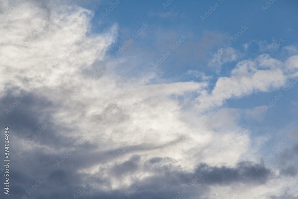 Contrast cloudy sky texture background