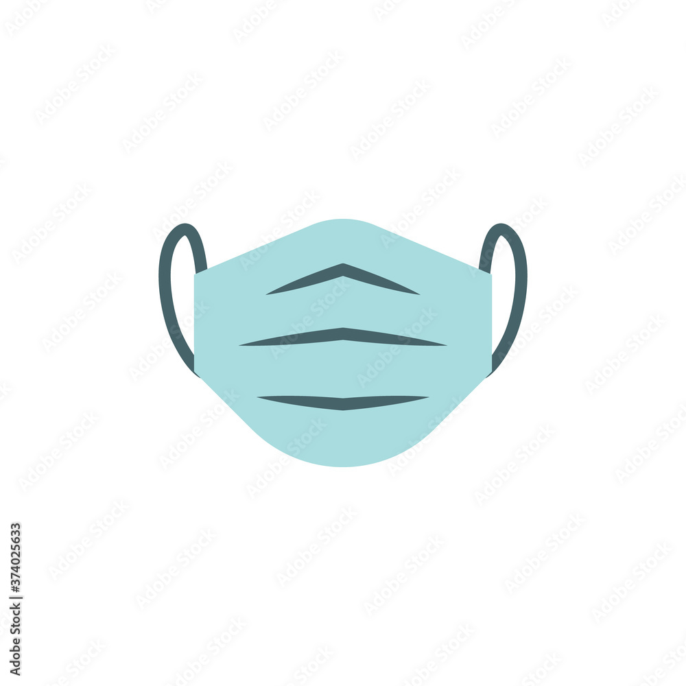 Protective Mask Icon. Mouth Guard Vector Graphic. Medical breathing protection.