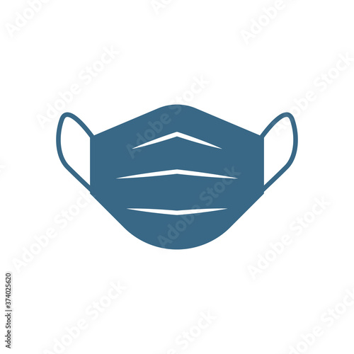 Protective Mask Icon. Mouth Guard Vector Graphic. Medical breathing protection.
