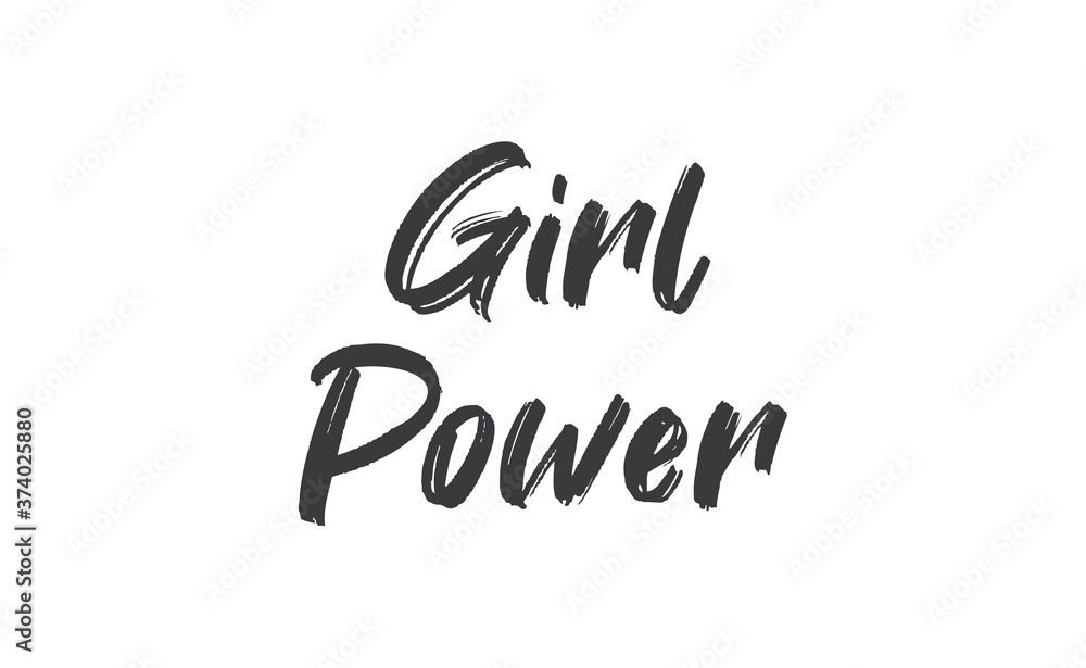 Fototapeta premium Girl power quote lettering. Calligraphy inspiration graphic design typography. Hand written card. Simple vector Female sign.