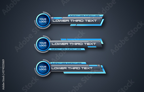 futuristic design vector interface Lower third banner Bars. Streaming Video. Breaking, Sport News.