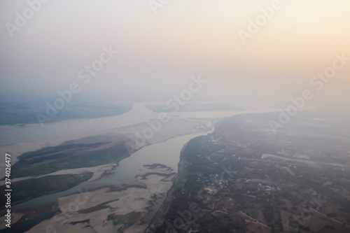 Hot air balloon sunrise flight over Bagan  stunning views and panoramas  Myanmar Burma